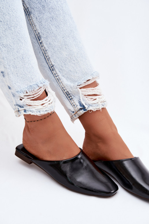 Dámske papuče MuleImitacji Skóry rovná sa čierna Romelle