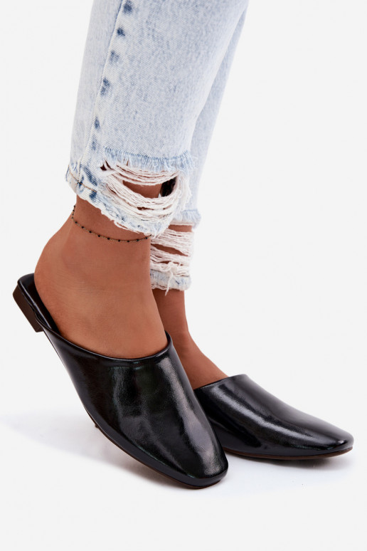 Dámske papuče MuleImitacji Skóry rovná sa čierna Romelle