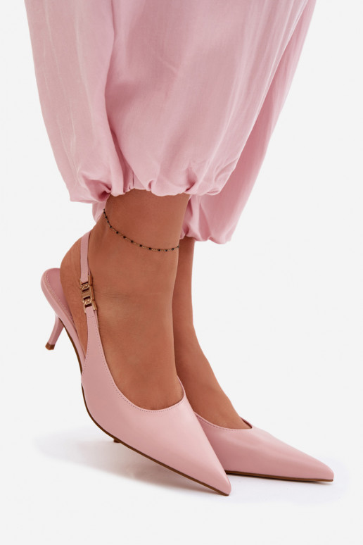 Dámske sandáleImitacji Skóry s tenkými podpätkami Ružová Jelissey