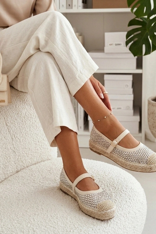 Pieskové espadrilky na platforme...