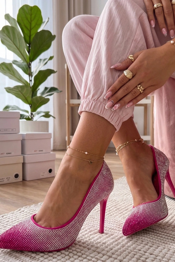 Ružové lodičky s kryštálmi... 2