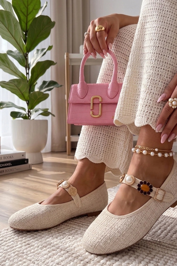 Béžové baleríny s...