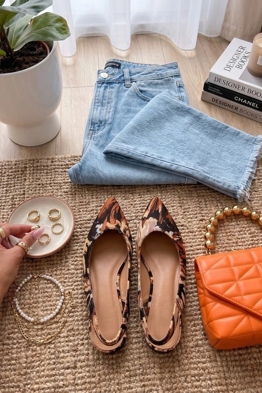 Baleríny s otvorenou pätou Dominique