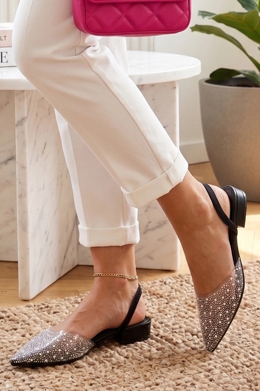 Priehľadné baleríny s otvorenou pätou...