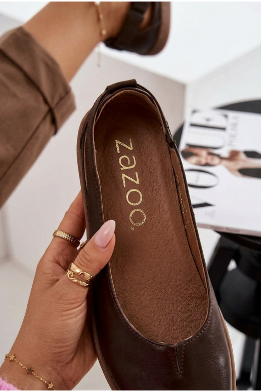 Baleríny Barefoot Zazoo 10217 farby čokolády