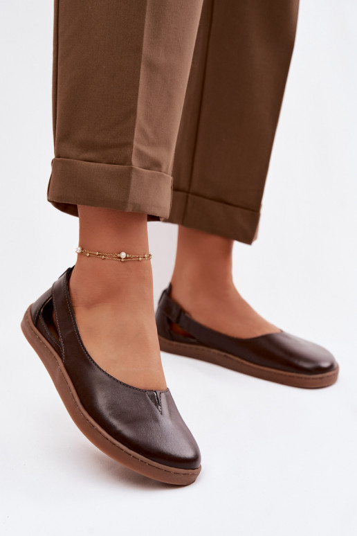 Baleríny Barefoot Zazoo 10217 farby čokolády