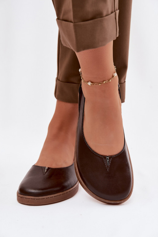 Baleríny Barefoot Zazoo 10217 farby čokolády