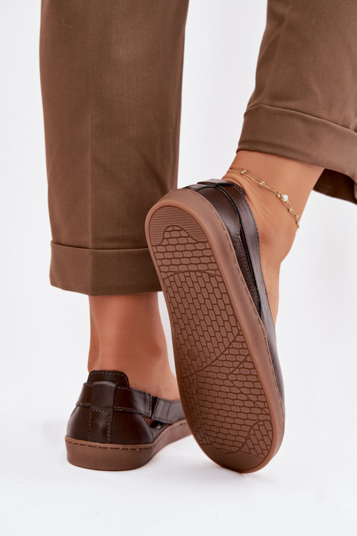 Baleríny Barefoot Zazoo 10217 farby čokolády