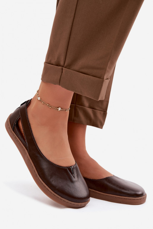 Baleríny Barefoot Zazoo 10217 farby čokolády