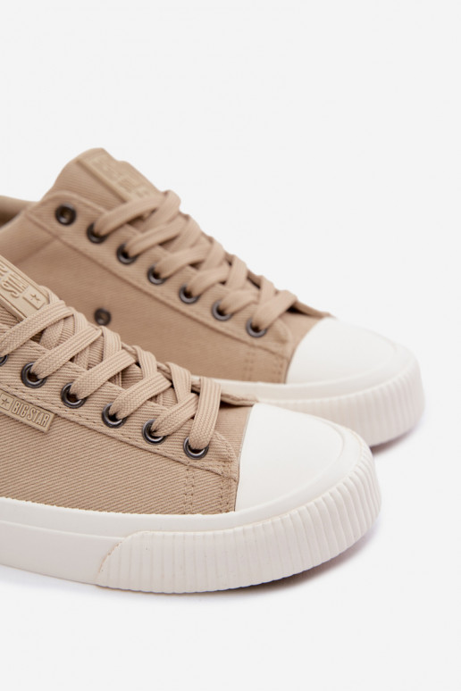 Pánske nízke voľnočasové topánky pieskovej farby