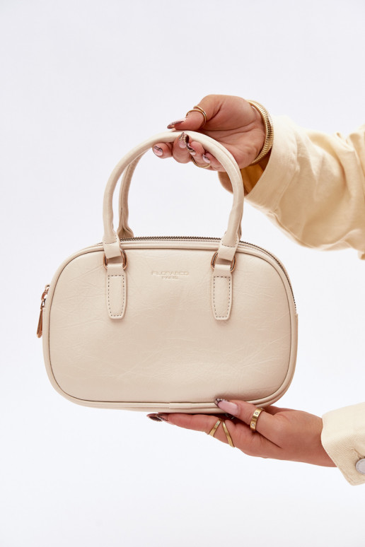 Kabelka Typu Kufor Málý z eko kože Svetlobéžová Soraya