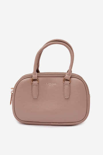 Kabelka Typu Kufor Málý z eko kože Tmavýbéžová Soraya