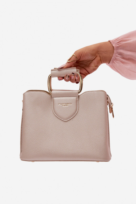 Kabelka Kufor Málý z eko kože zlatej farby Lorielle