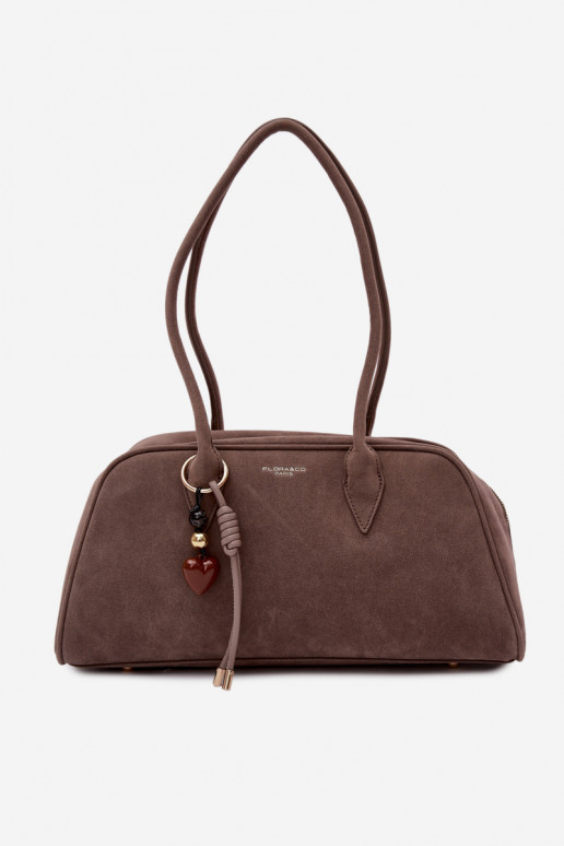 z eko semišuoIna KabelkaBrelokiem Tmavýbéžová Noelia