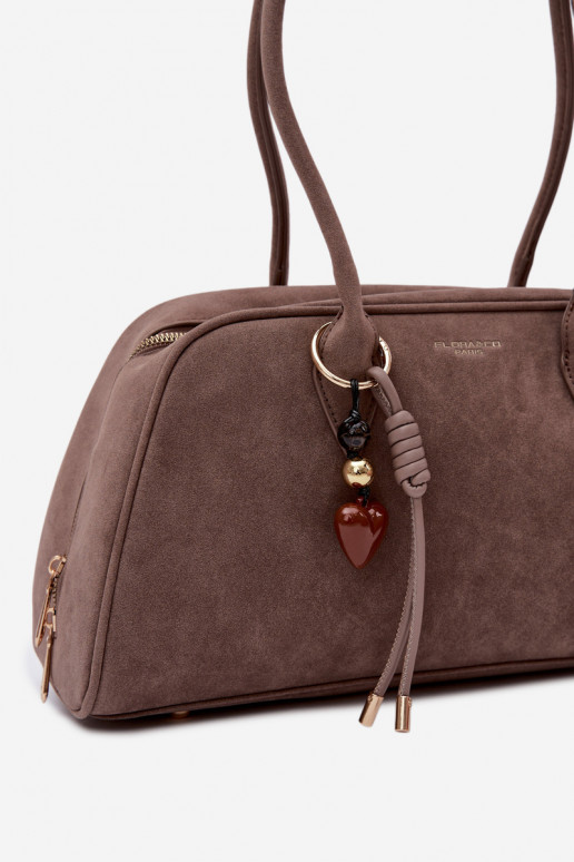 z eko semišuoIna KabelkaBrelokiem Tmavýbéžová Noelia