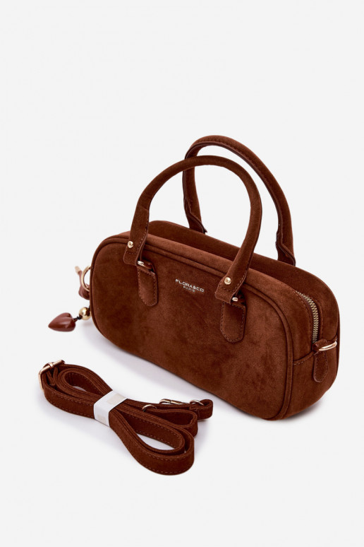 Kabelka Typu Kufor Málýz eko semišuu Hnedá farba Annelle