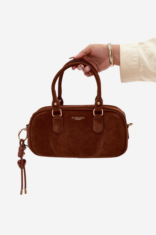 Kabelka Typu Kufor Málýz eko semišuu Hnedá farba Annelle