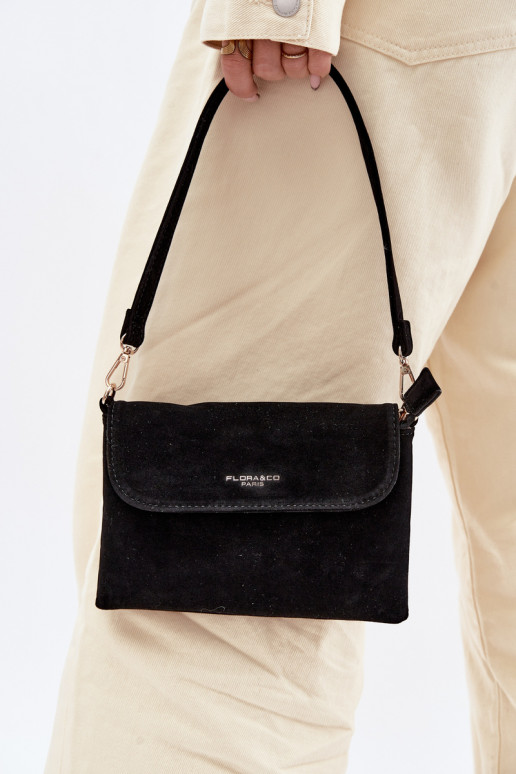 Málá kabelkaz eko semišuu čierna Lucelle