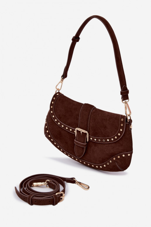 Kabelka s nitmi z eko semišuoIna CzekoladoIna Clarielle