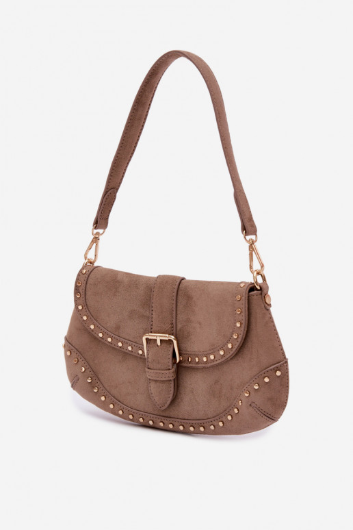 Kabelka s nitmi z eko semišuoIna Tmavýbéžová Clarielle