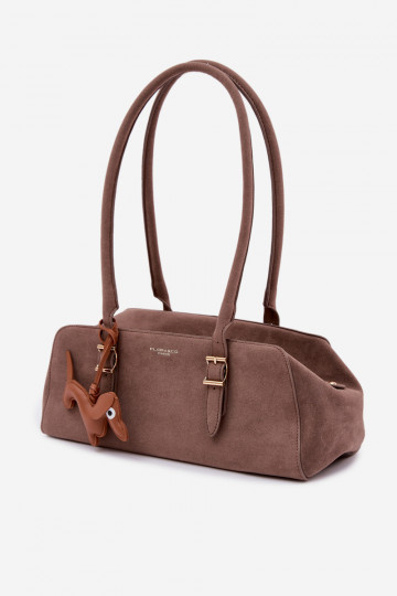 KabelkaImitacji zo semišuu ZaInieszka Jamnik Tmavýbéžová Noely 2