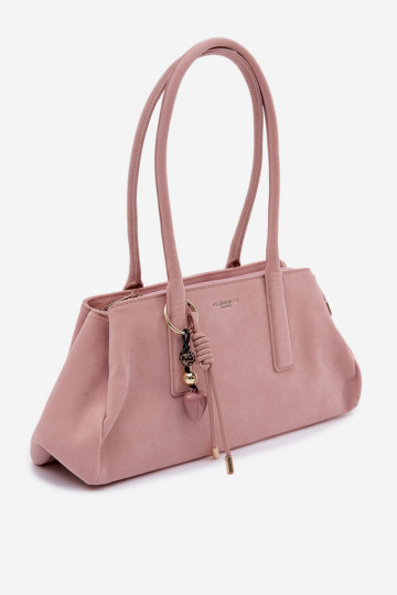 z eko semišuoIna KabelkaBrelokiem Ružová Nelina 2