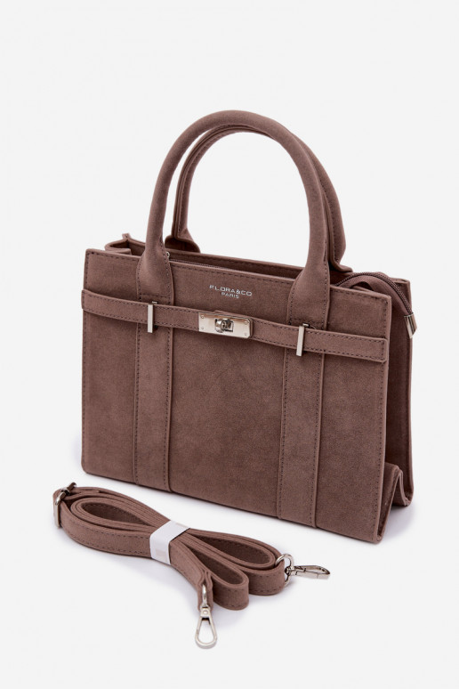 Kabelka Typu KuforImitacji zo semišuu Tmavýbéžová Noressa