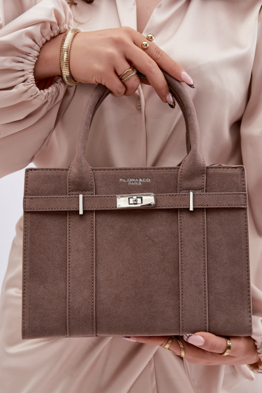 Kabelka Typu KuforImitacji zo semišuu Tmavýbéžová Noressa