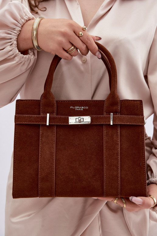 Kabelka Typu KuforImitacji zo semišuu Hnedá farba Noressa