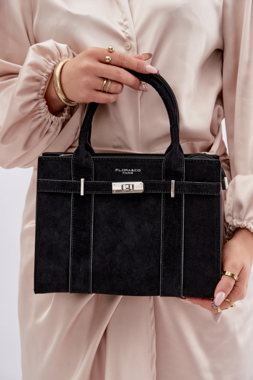 Kabelka Typu KuforImitacji zo semišuu čierna Noressa