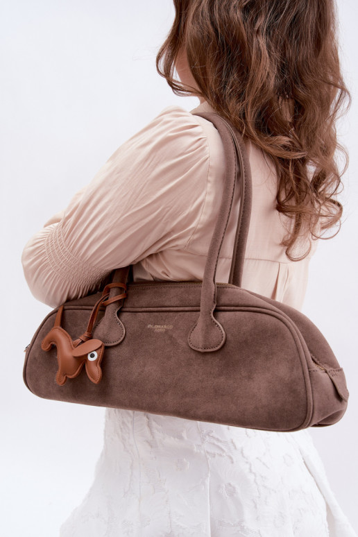 Kabelka BagietkaImitacji zo semišuu ZaInieszka Jamnik Tmavýbéžová Annette