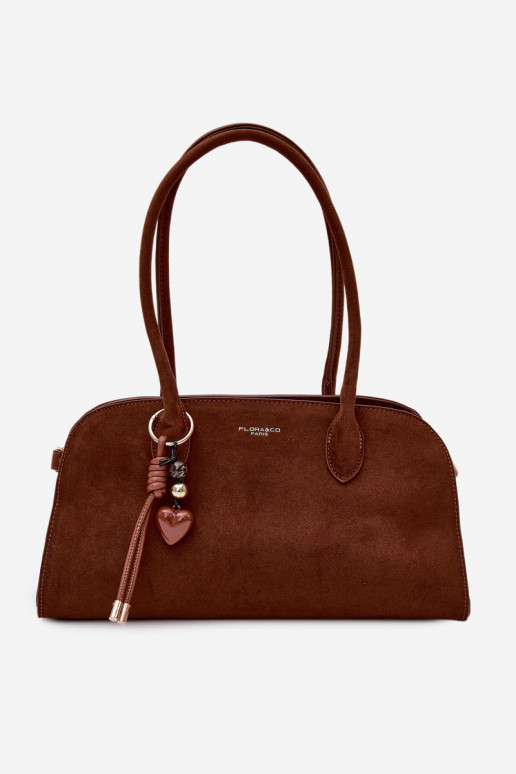 KabelkaBrelokiem I s prackamimi z eko semišuoIna Hnedá farba Violette