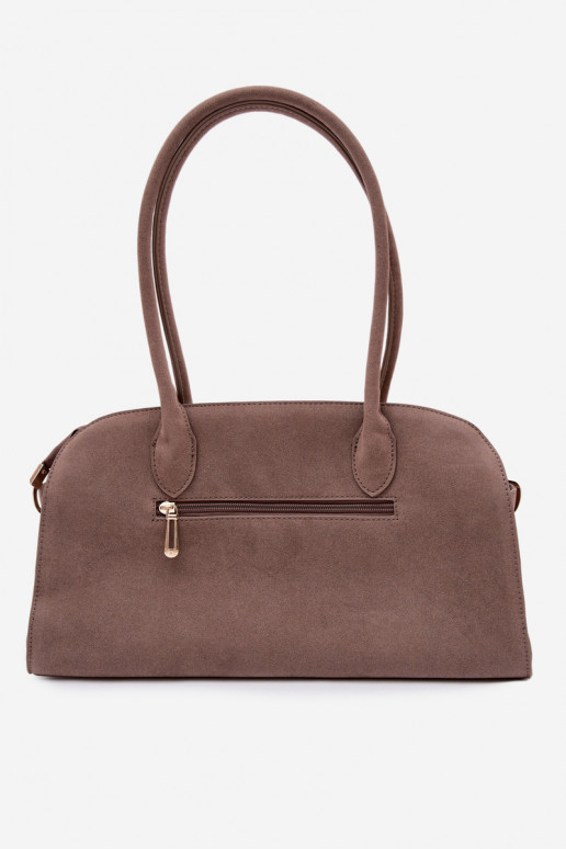 KabelkaBrelokiem I s prackamimi z eko semišuoIna Tmavýbéžová Violette