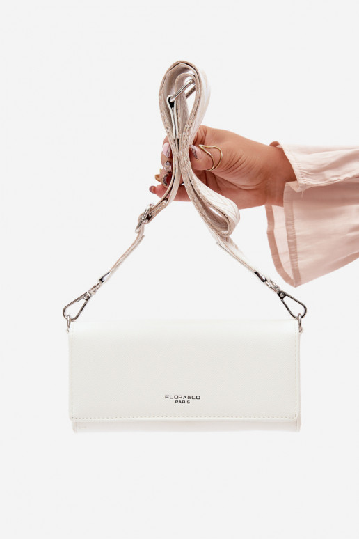 Peňaženka Kabelka dva v jednom s popruhmi slonovina Suzette