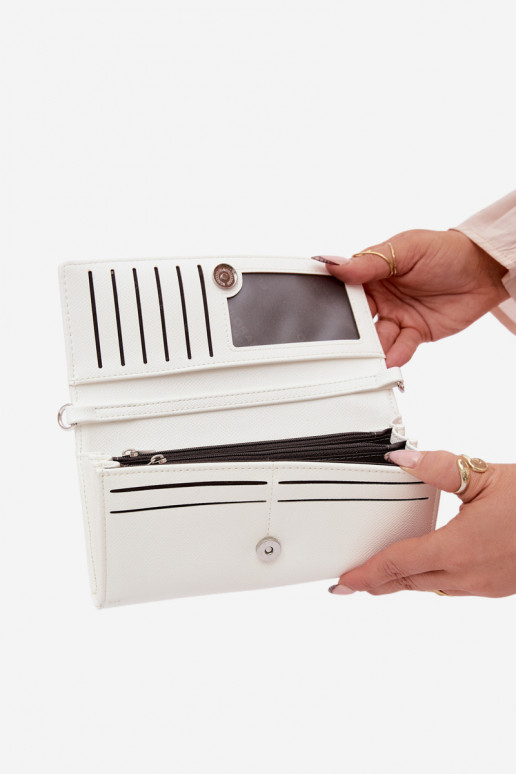 Peňaženka Kabelka dva v jednom s popruhmi slonovina Suzette