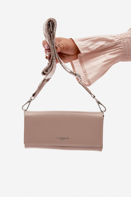 Peňaženka Kabelka dva v jednom s popruhmi slonovina Suzette