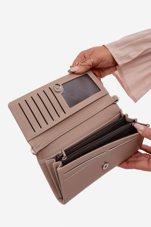 Peňaženka Kabelka dva v jednom s popruhmi slonovina Suzette