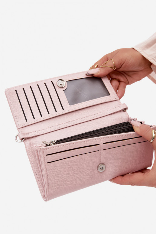 Peňaženka Kabelka dva v jednom s popruhmi Ružová Suzette