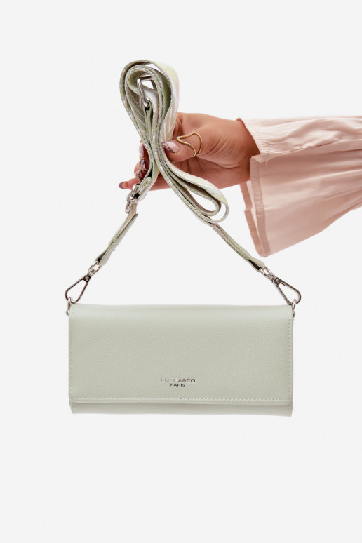 Peňaženka Kabelka dva v jednom s popruhmi mätové farby Suzette