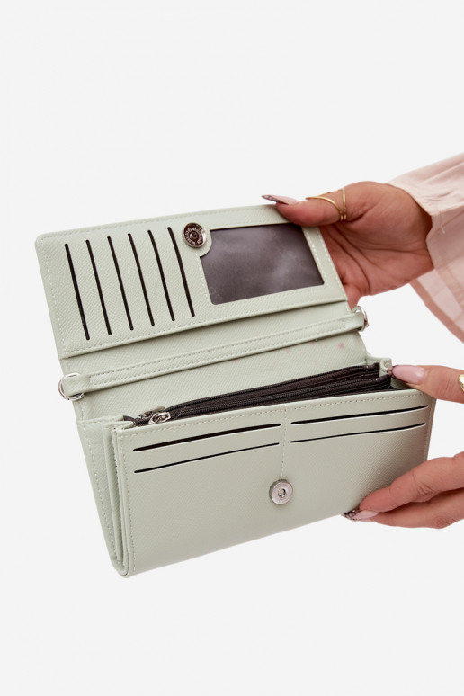 Peňaženka Kabelka dva v jednom s popruhmi mätové farby Suzette