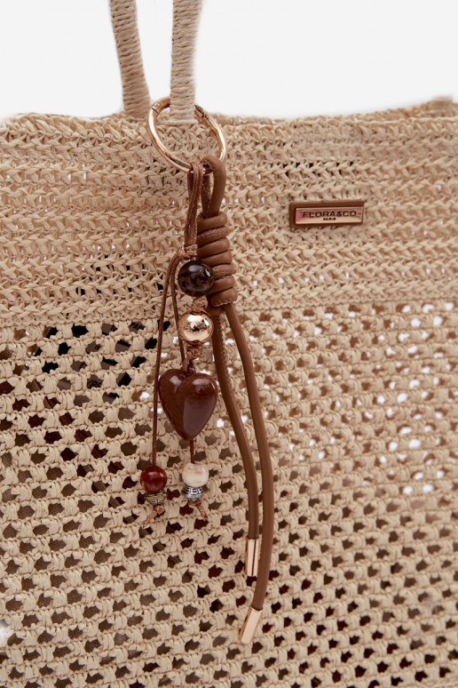 Povrch Kabelka / taška Zapnutékupujúci VeľkýBrelokiem Svetlobéžová Lucette