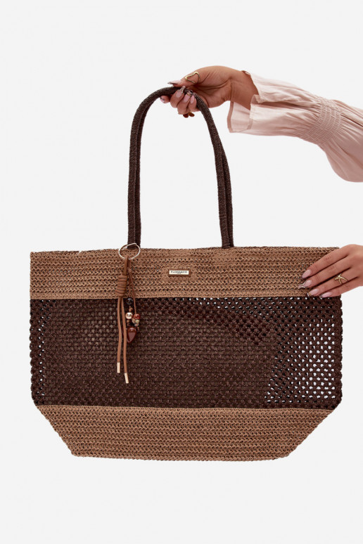 Povrch Kabelka / taška Zapnutékupujúci VeľkýBrelokiem Hnedá Lucette