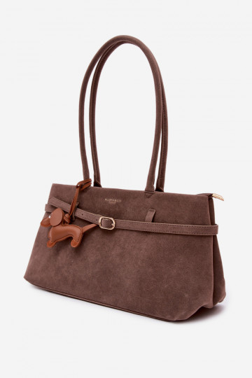 KabelkaImitacji zo semišuu ZaInieszka Jamnik Tmavýbéžová Noellea 2