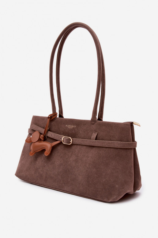 KabelkaImitacji zo semišuu ZaInieszka Jamnik Tmavýbéžová Noellea