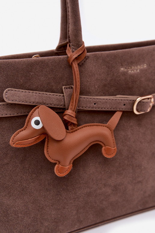 KabelkaImitacji zo semišuu ZaInieszka Jamnik Tmavýbéžová Noellea