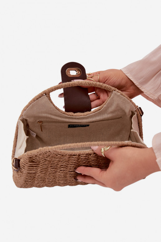 Povrch Málá kabelka s ozdobnými pruhmi Hnedá Delphine