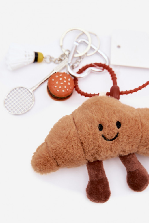 Breloczek ZaInieszka Do Torebki Kluczy Rogalik Rakieta Lotka Hamburger slonovina