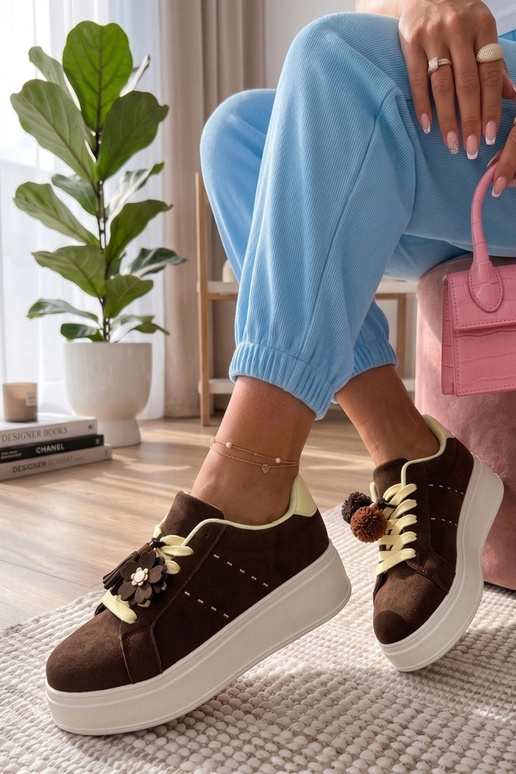 Hnedé tenisky na platforme Oktawia