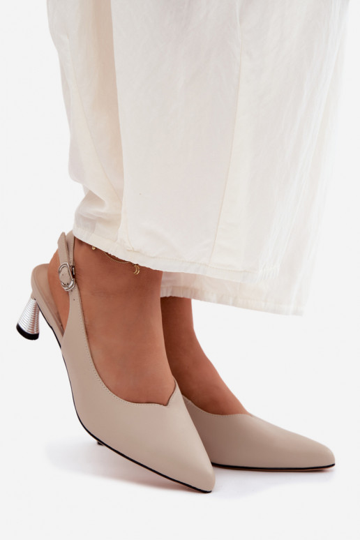 Dámske sandále Dámske s podpätkami Vinceza 66922 béžová