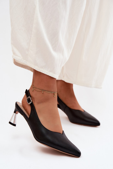 Dámske sandále Dámske s podpätkami Vinceza 66922 čierna